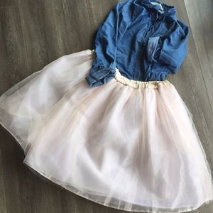 Hand sewn blush tutu.